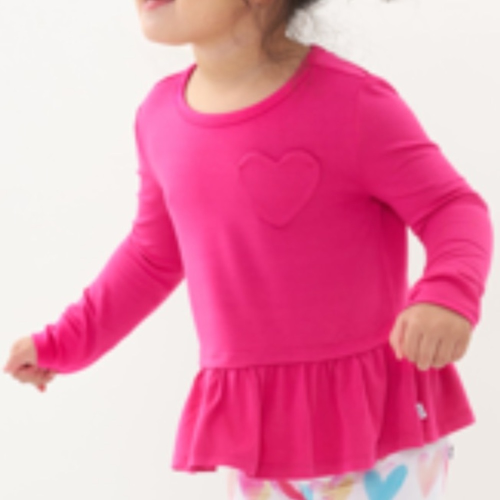Little Sleepies - Pink Punch Peplum Tee